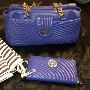 Henri Bendel Satchel handbag & Matching Wallet